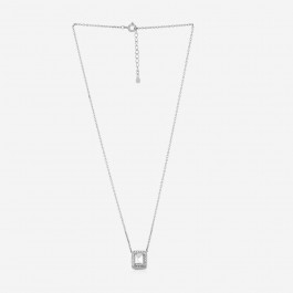 Silver Emerald Necklace Set