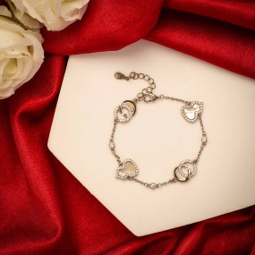 Silver MOP Charm Bracelet