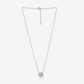 Silver Solitaire Necklace Set