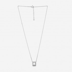 Silver Emerald Necklace Set