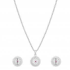 Silver Oxy Necklace Set