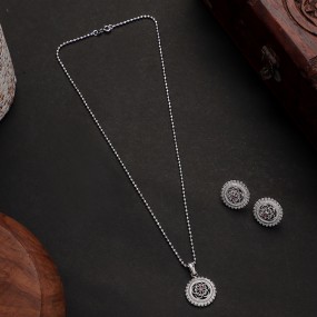 Silver Oxy Necklace Set