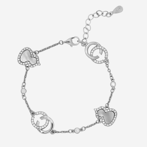 Silver MOP Charm Bracelet