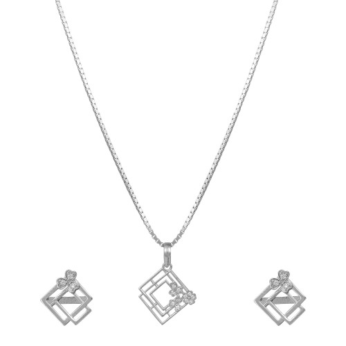 Silver Tangles Necklace Set