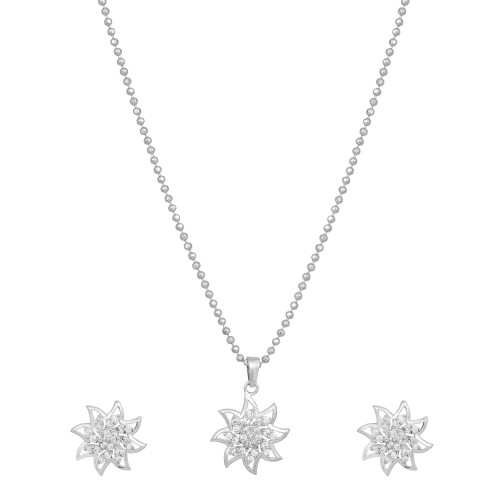 Silver Star Necklace Set
