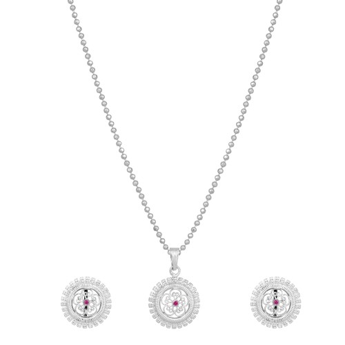 Silver Oxy Necklace Set